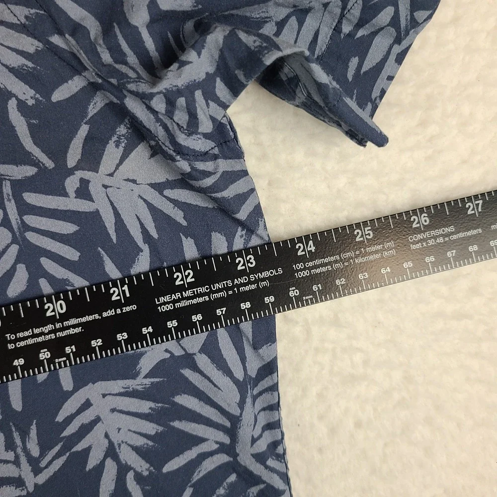 Rodd & Gunn Shirt Mens XL Blue Sports Fit Preppy Hawaiian Button Up Short Sleeve